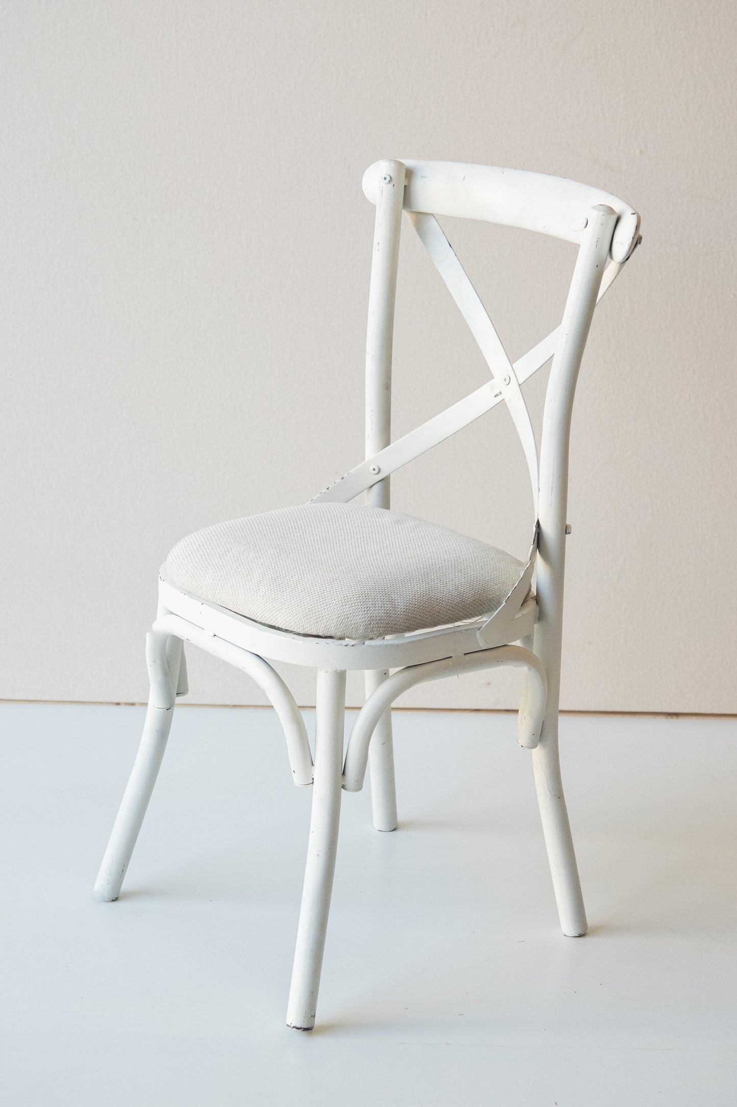 White Steel Dining Chair