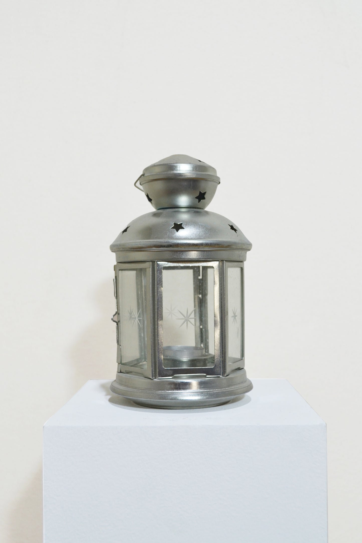 Silver Lantern with Star Details