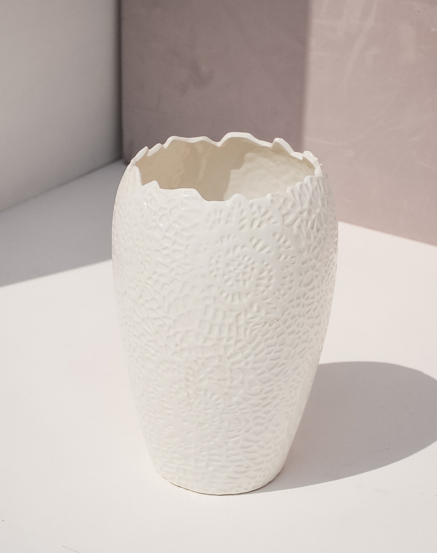 White Detailed Vase