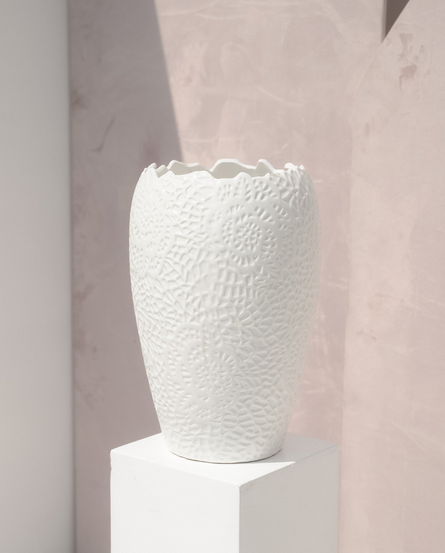 White Detailed Vase
