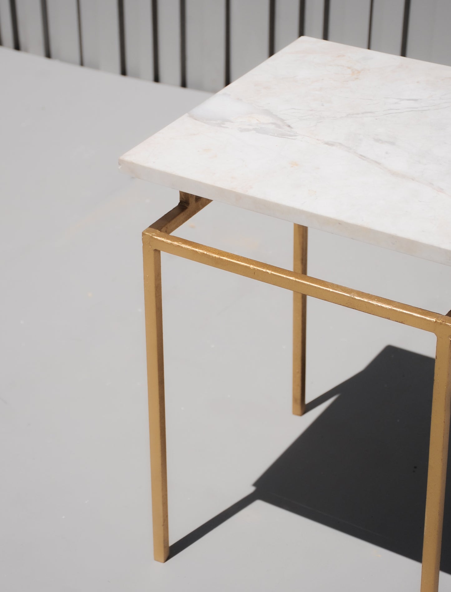 Square Marble Top Side Table
