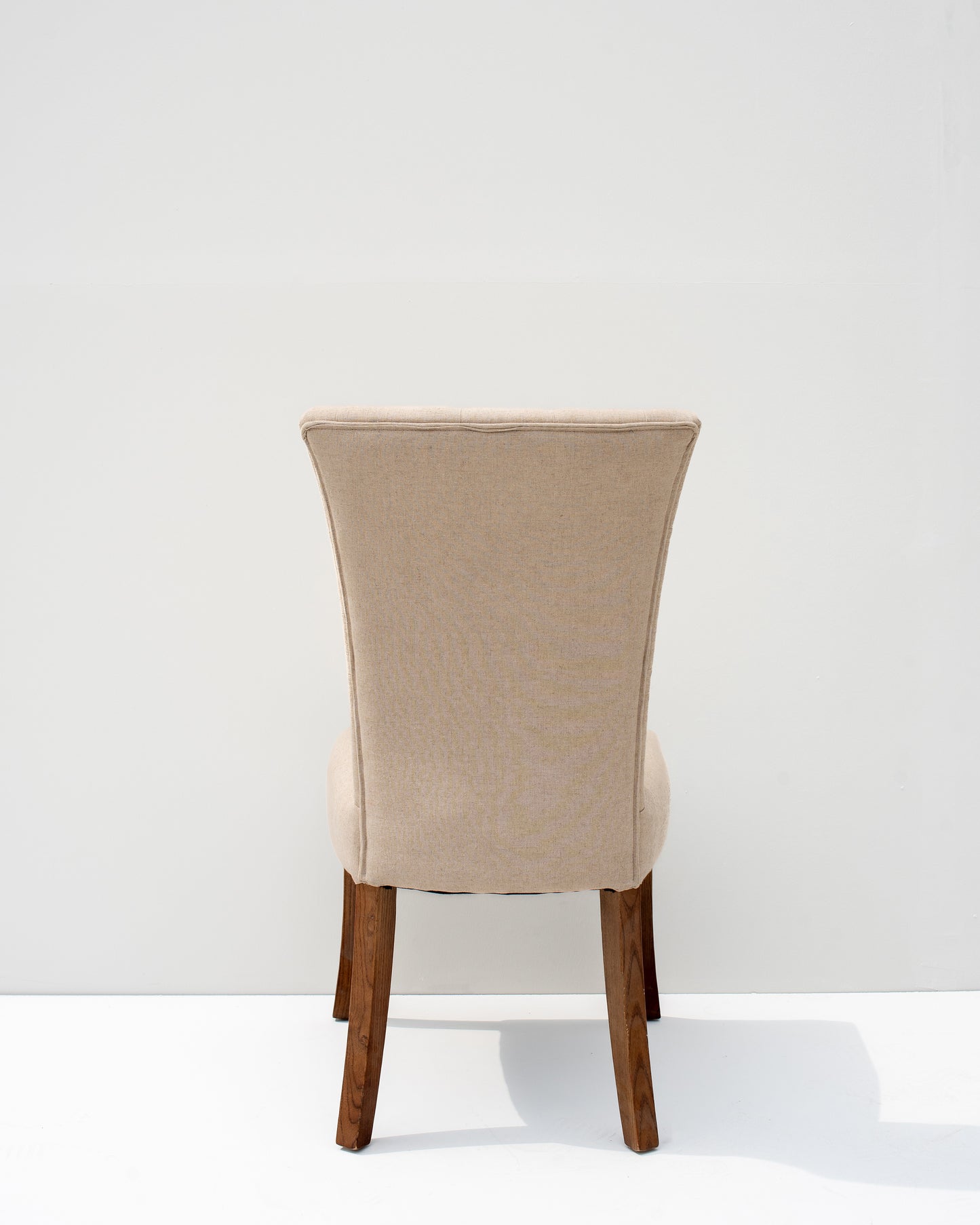 Light Leg Cream Buttoned Back Dining Chair