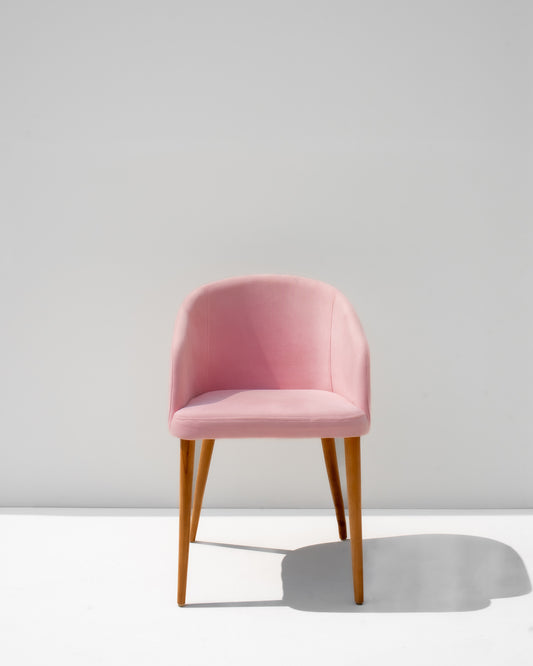 Dusty Pink Low Back Dining Chair