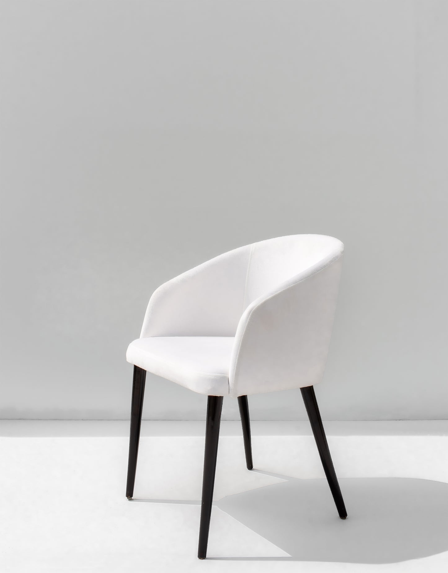 White Low Back Dining Chair