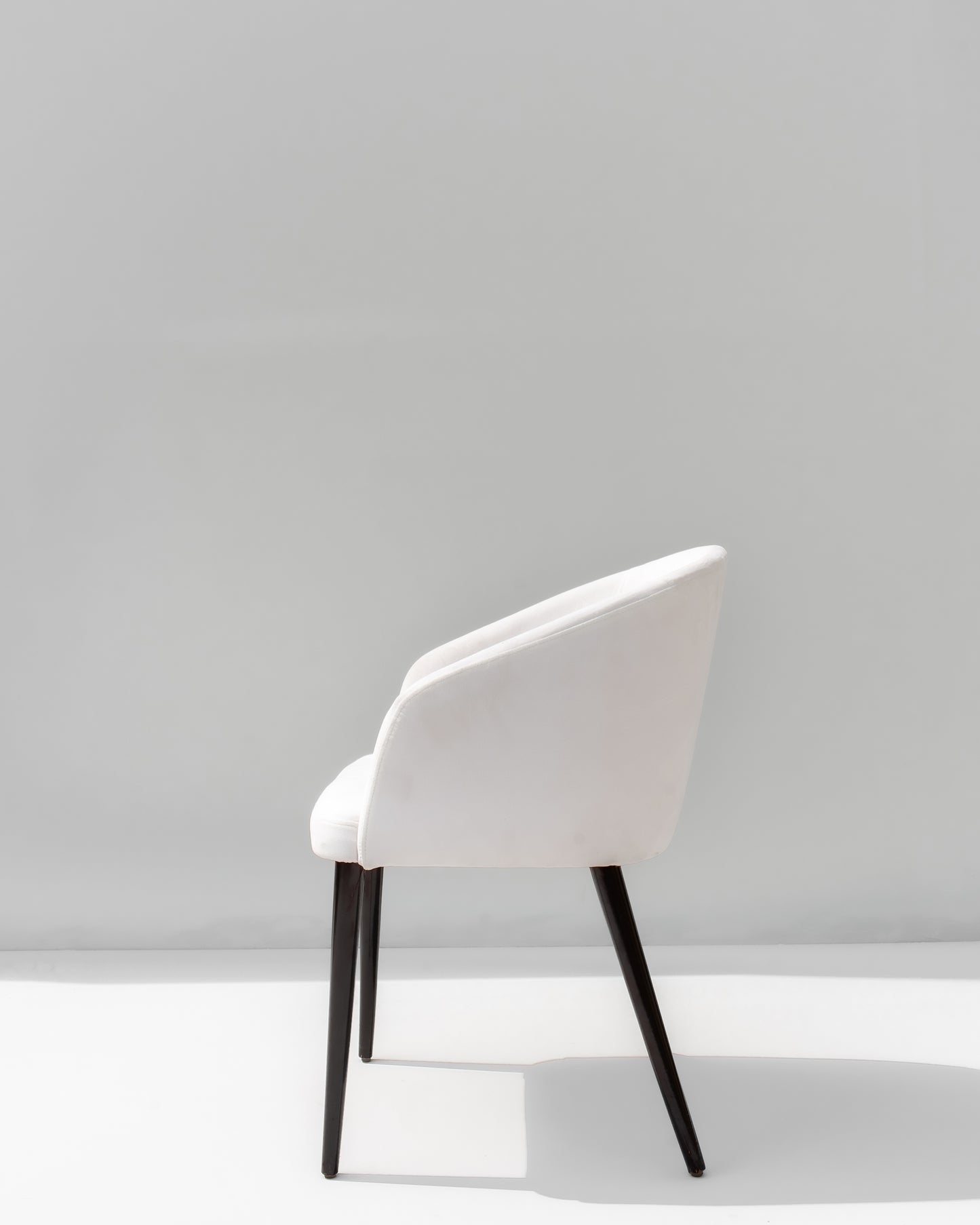 White Low Back Dining Chair