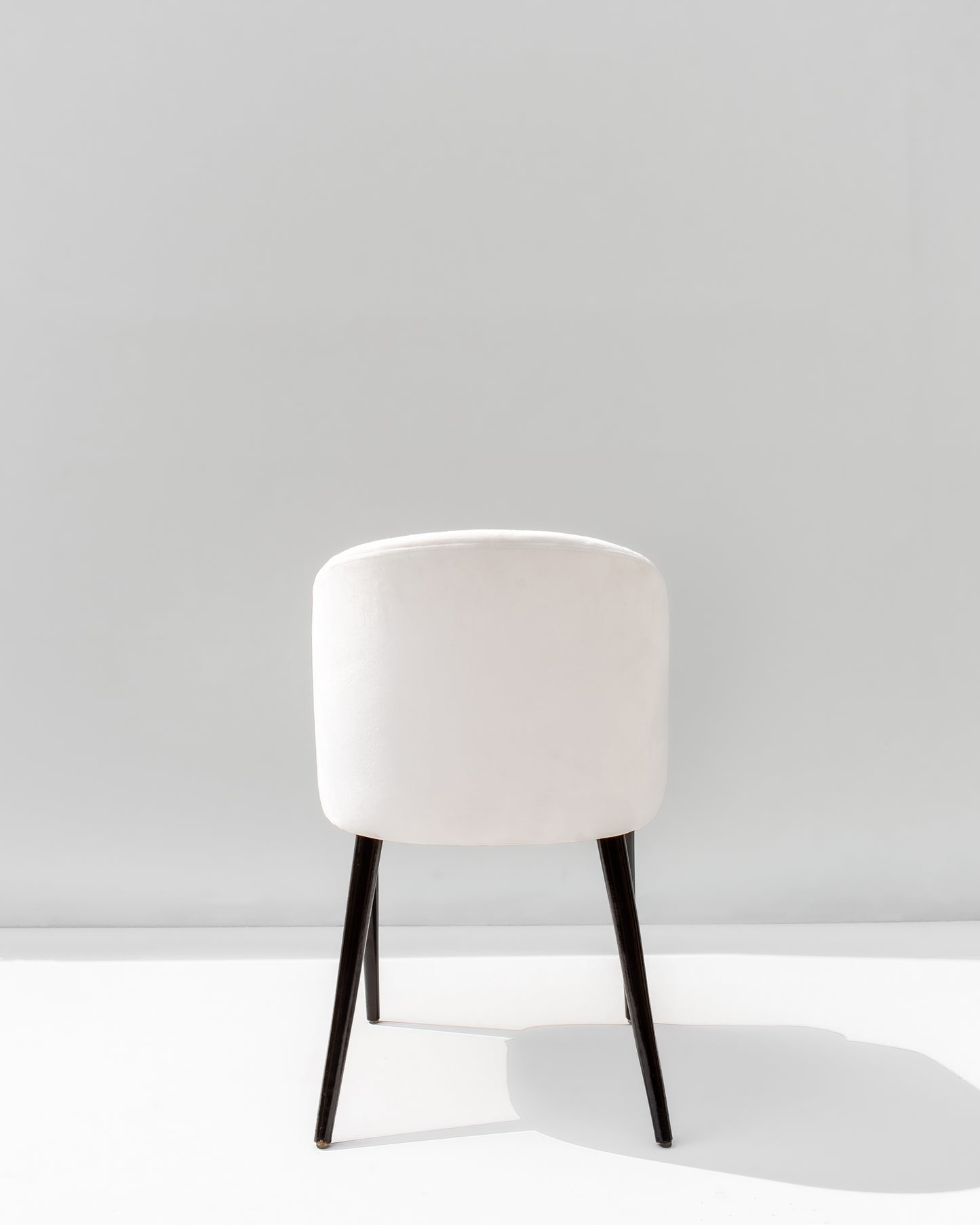 White Low Back Dining Chair