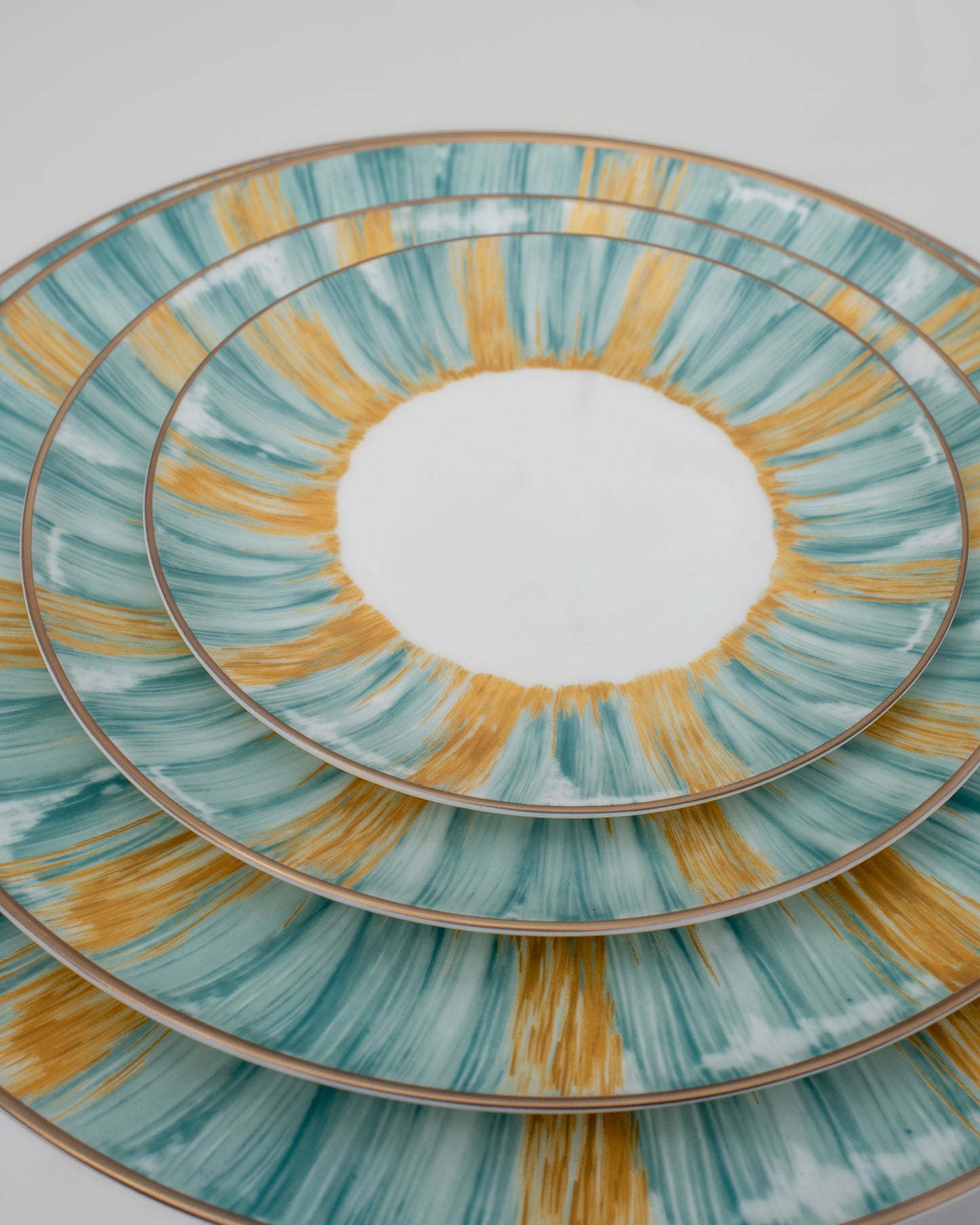 Mint x Yellow Dinner Set