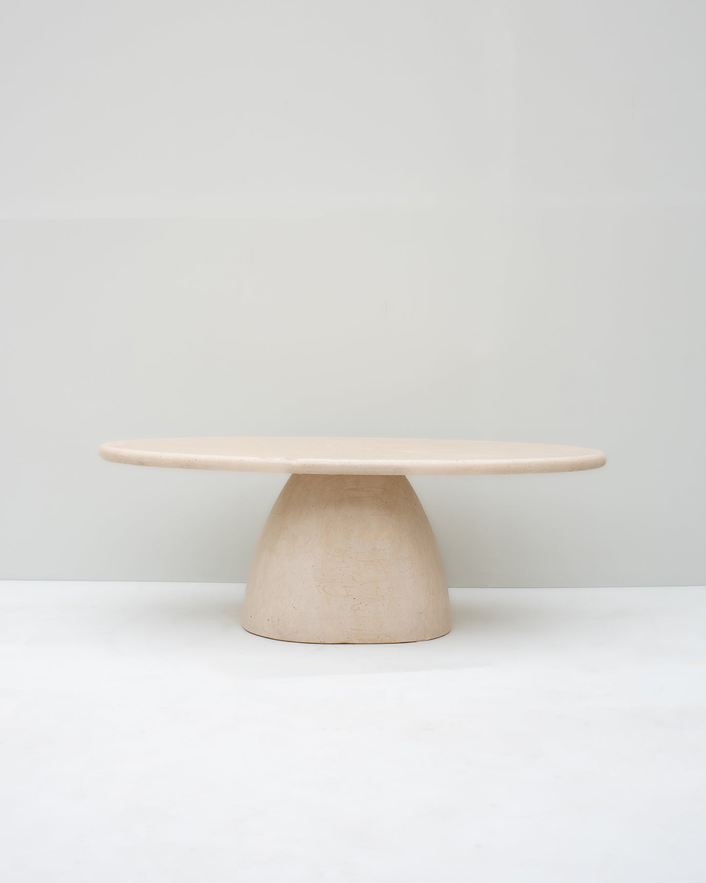 Oval Travertine Coffee Table