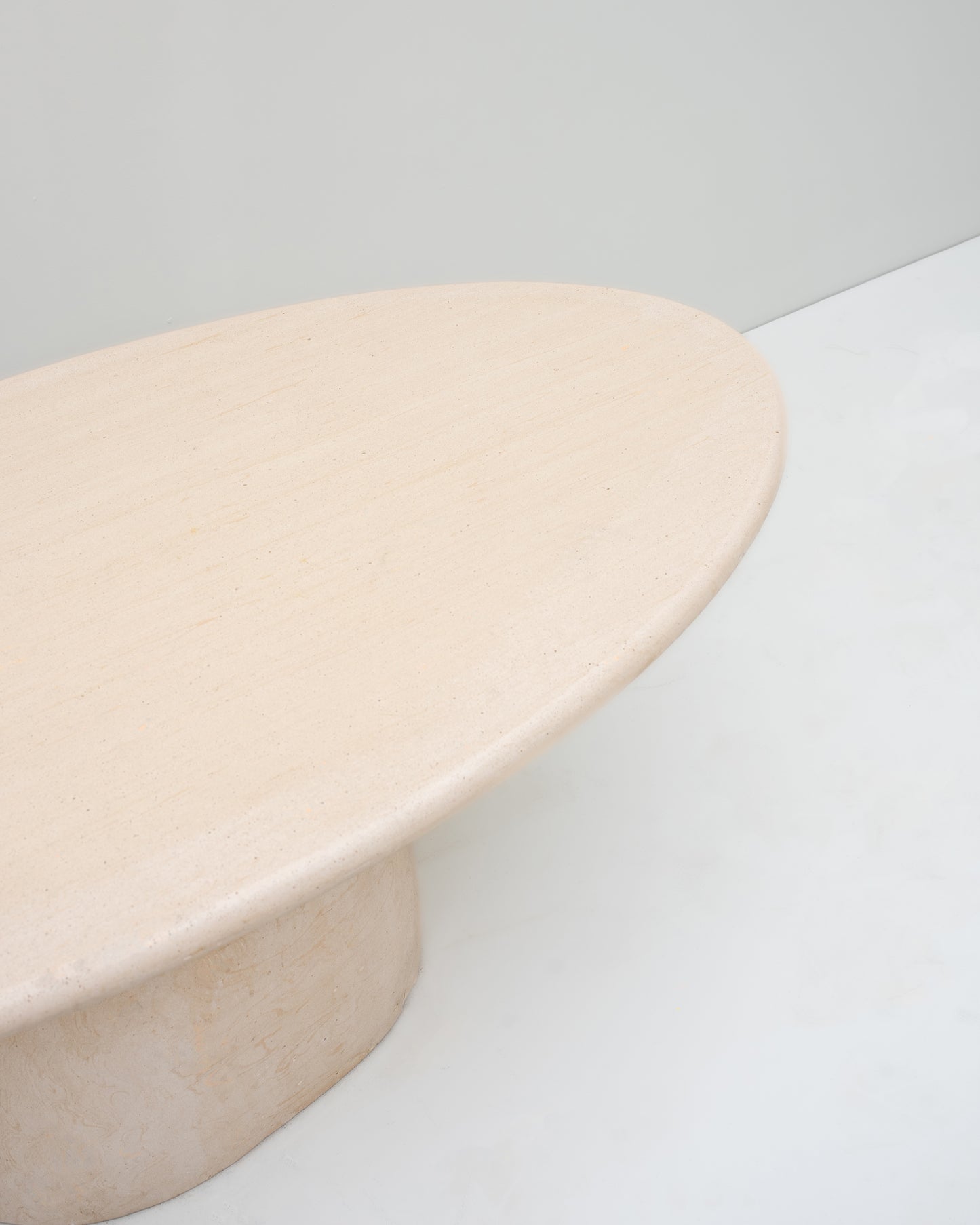 Oval Travertine Coffee Table