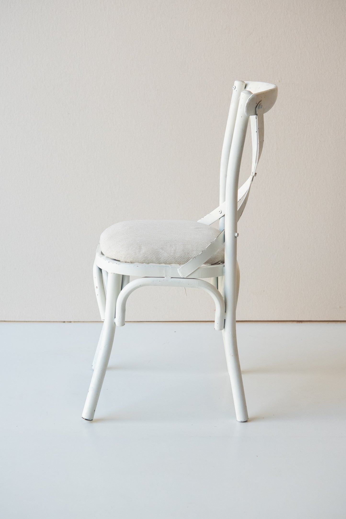 White Steel Dining Chair