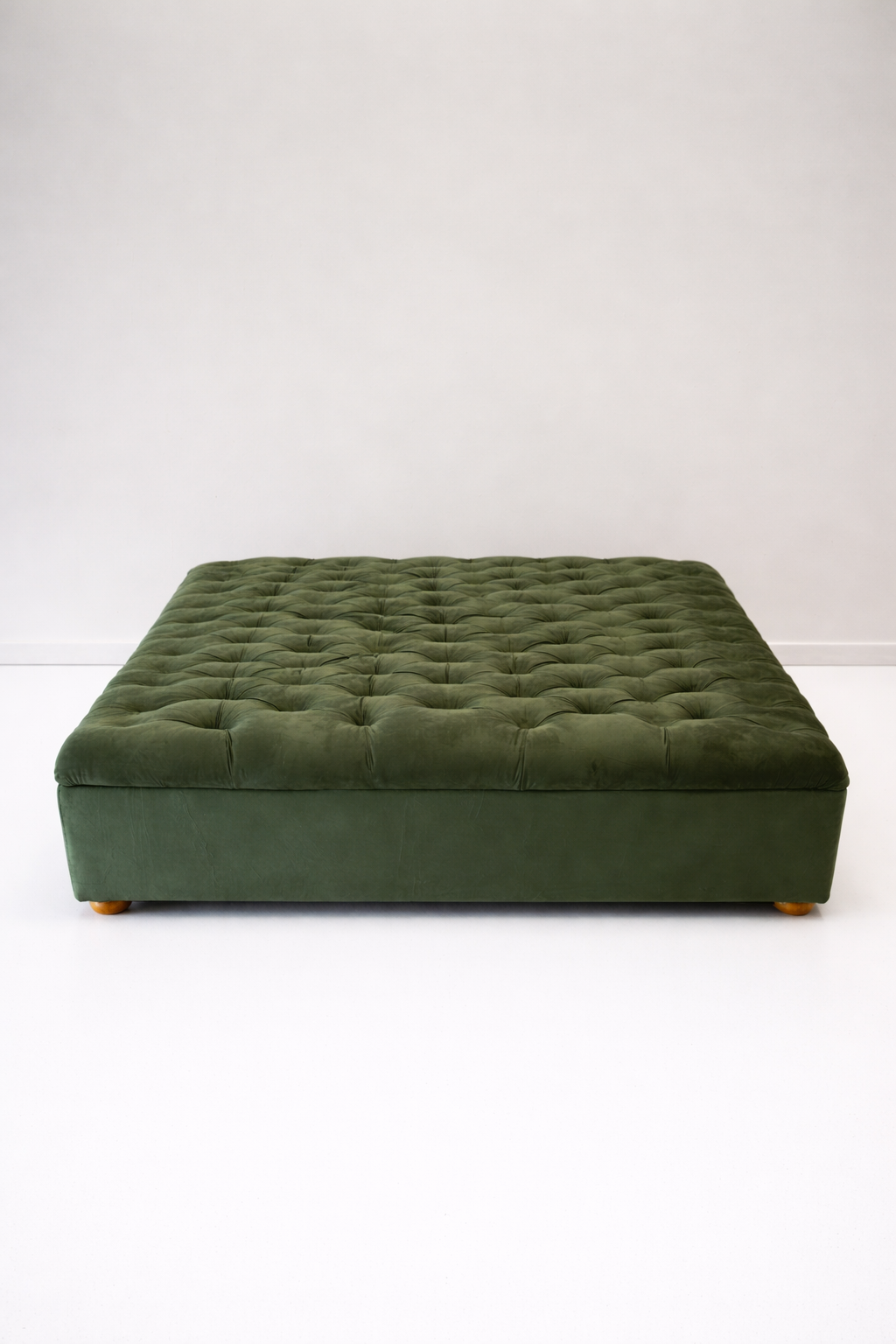 Forest Green Square Ottoman