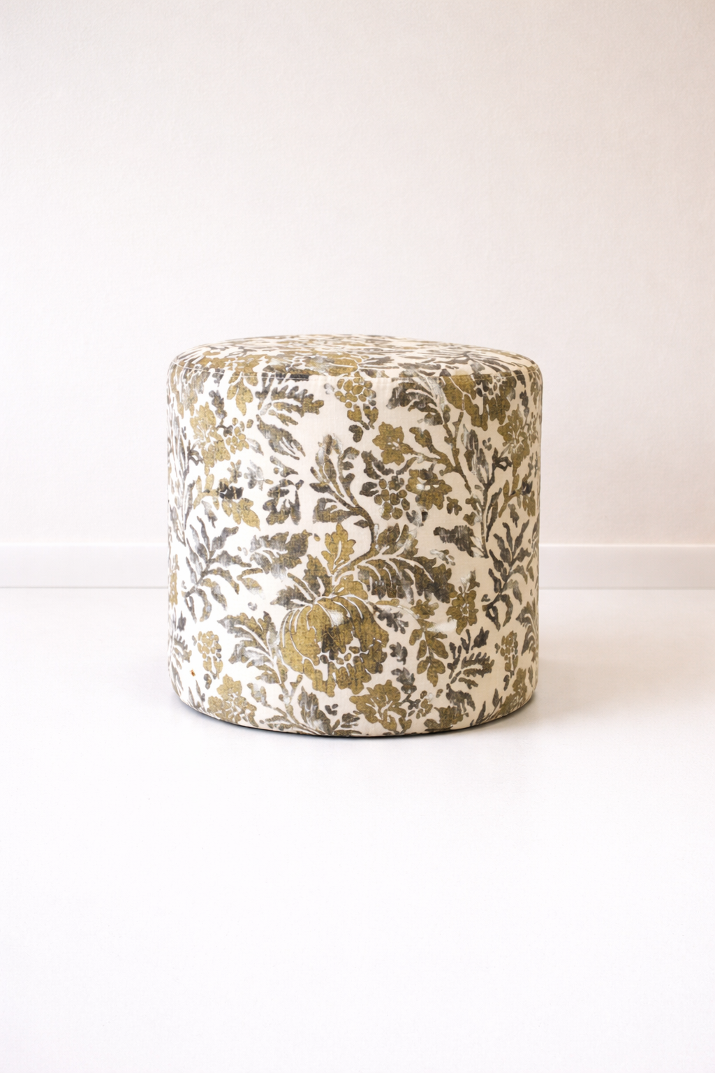 Green Floral Pouffe