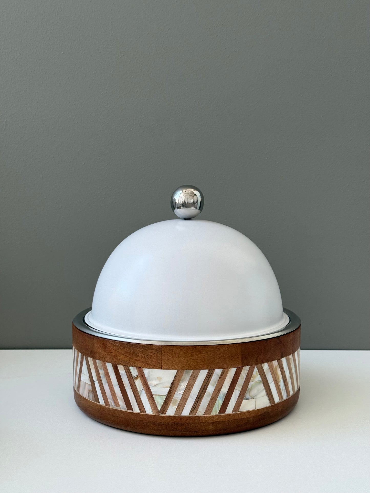 Wood and Pearl Cloche Set