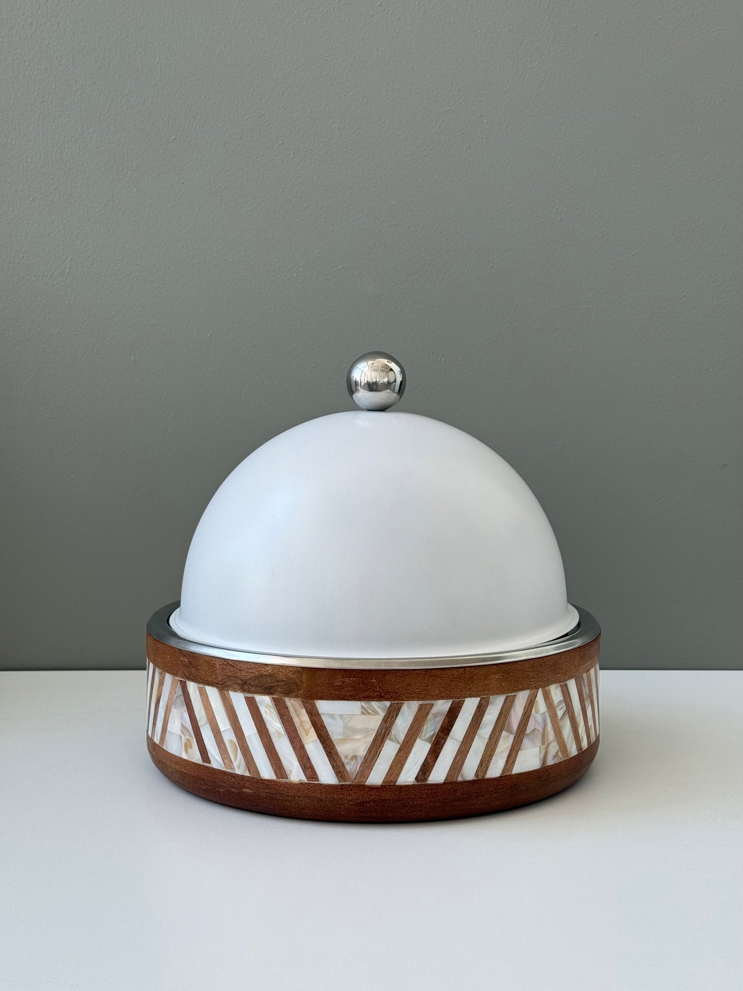 Wood and Pearl Cloche Set
