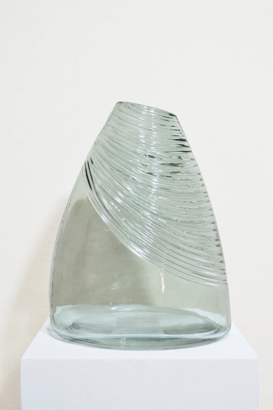 Ribbed Triangular Vase