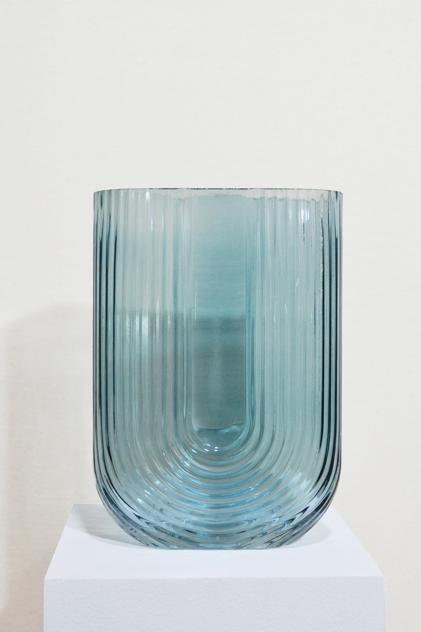 U Shaped Ribbed Vase