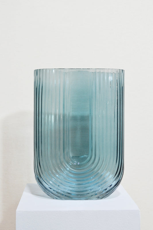 U Shaped Ribbed Vase