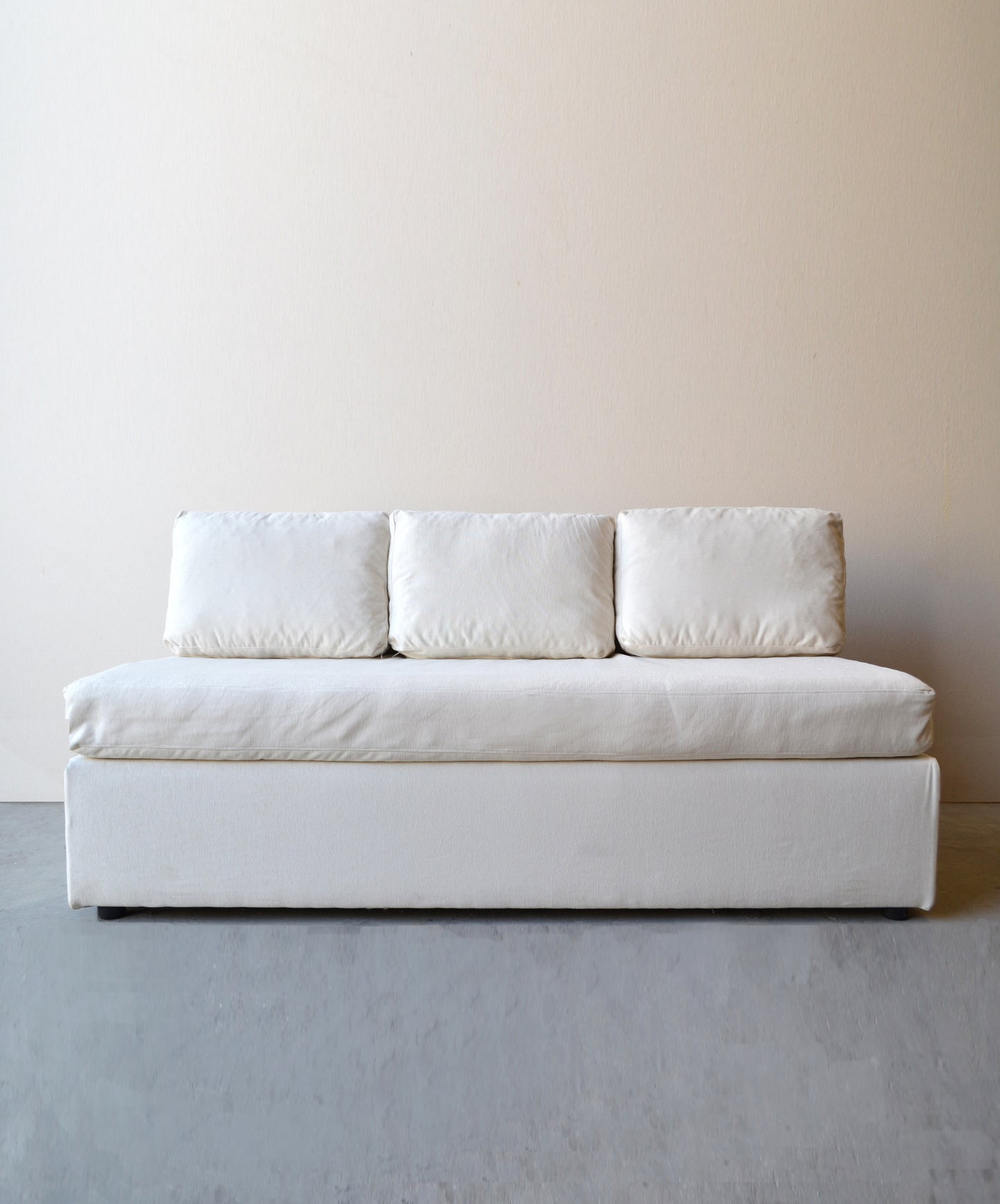 Straight White Sofa