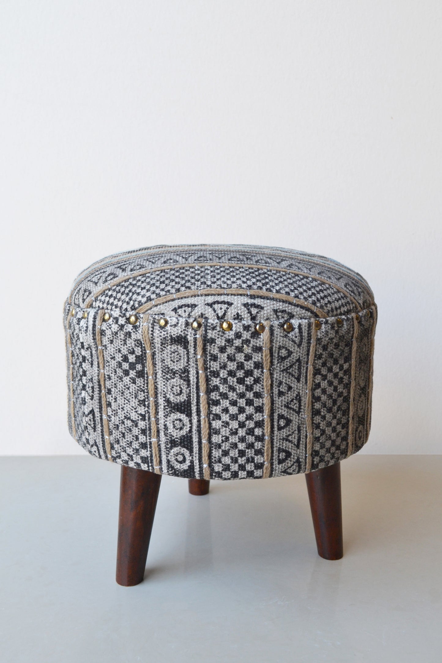 Black Detailed Stool