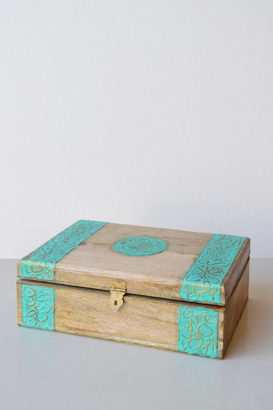 Turquoise Traditional Wooden Box