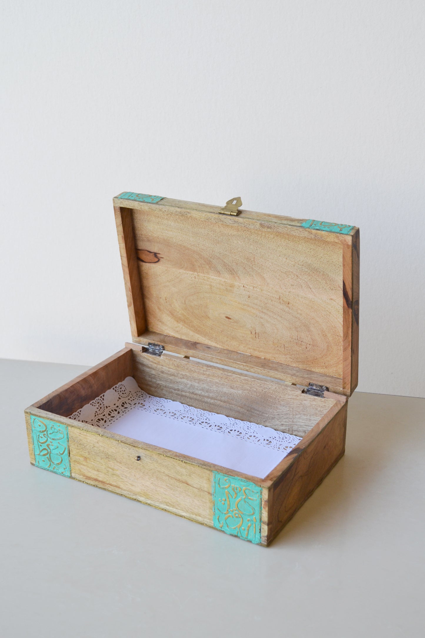 Turquoise Traditional Wooden Box