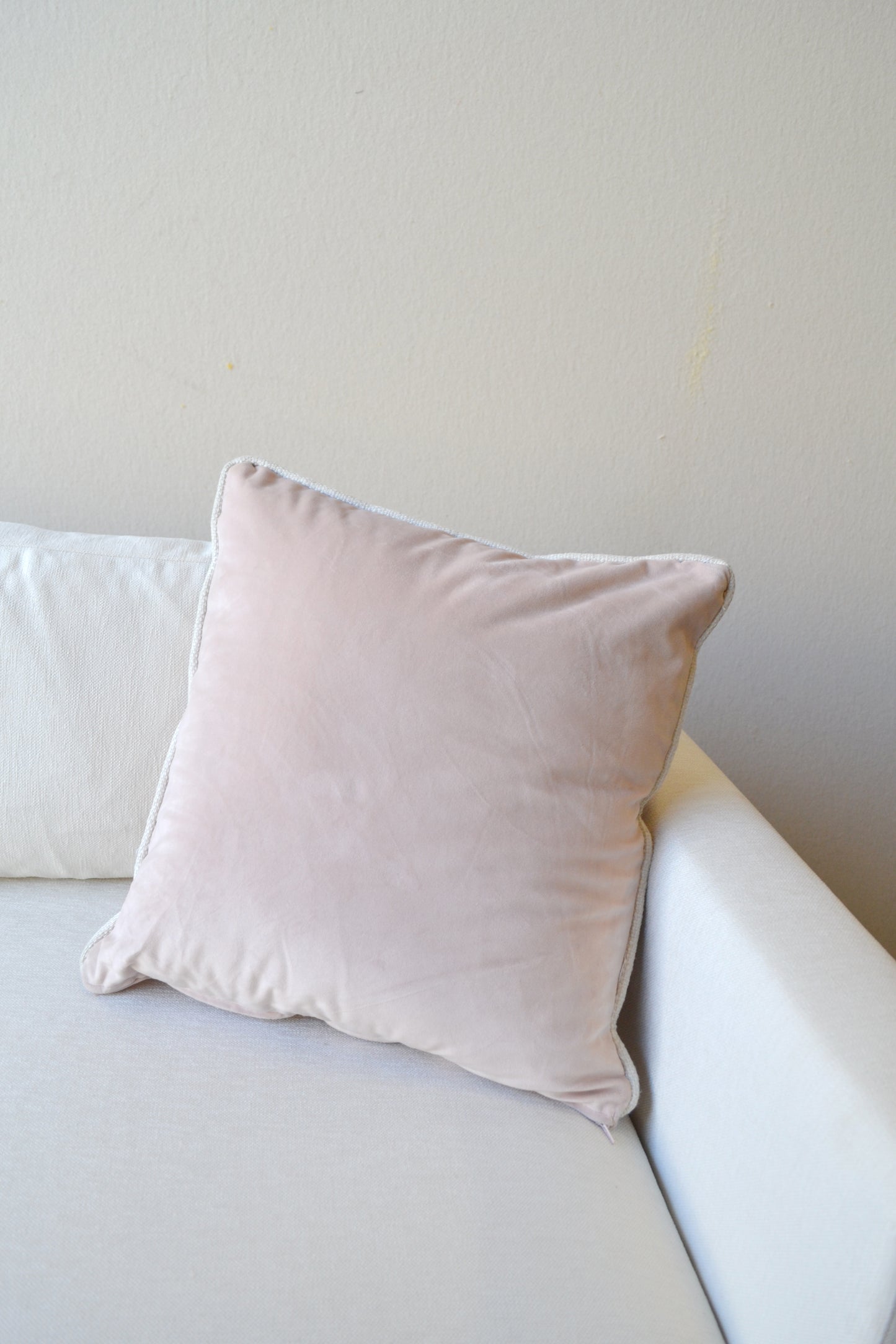 Soft Pink with White Edges Cushion