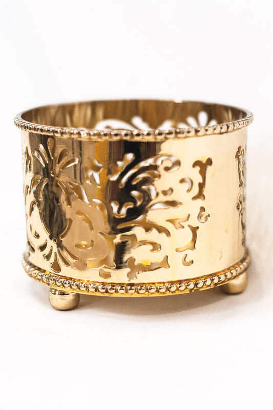 Golden Detailed Candle Holder