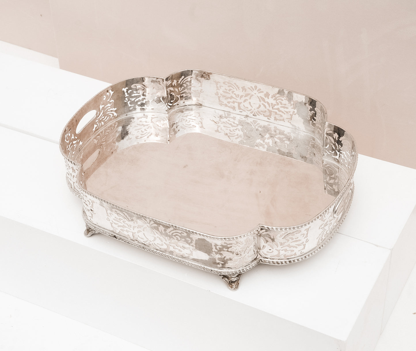 Ornamented Silver Tray