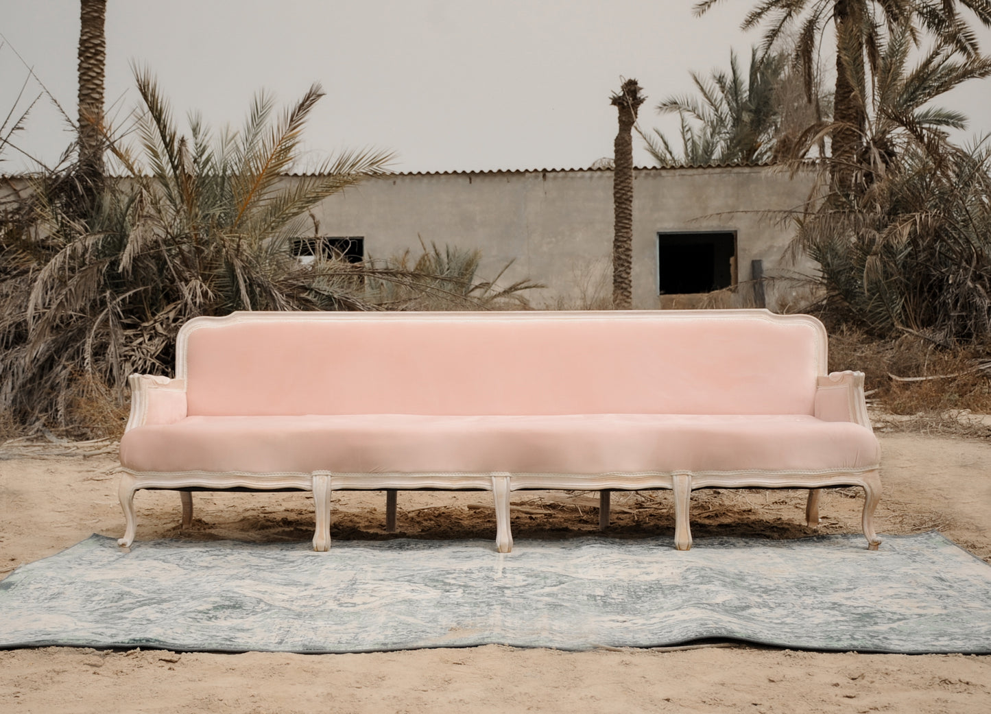 Classic Egyptian Sofa - Dusty Pink