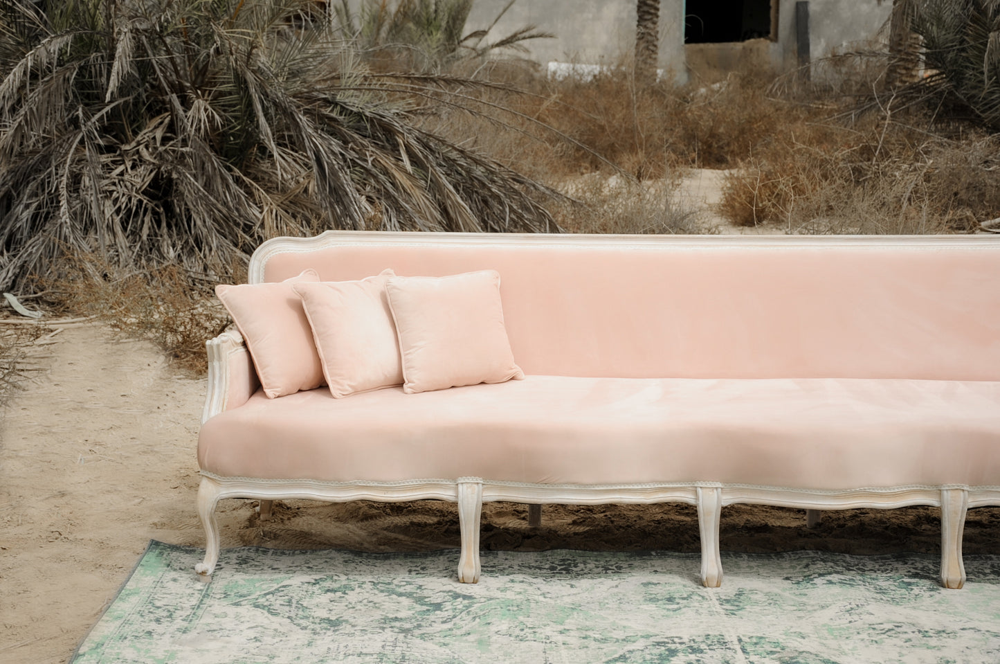 Classic Egyptian Sofa - Dusty Pink