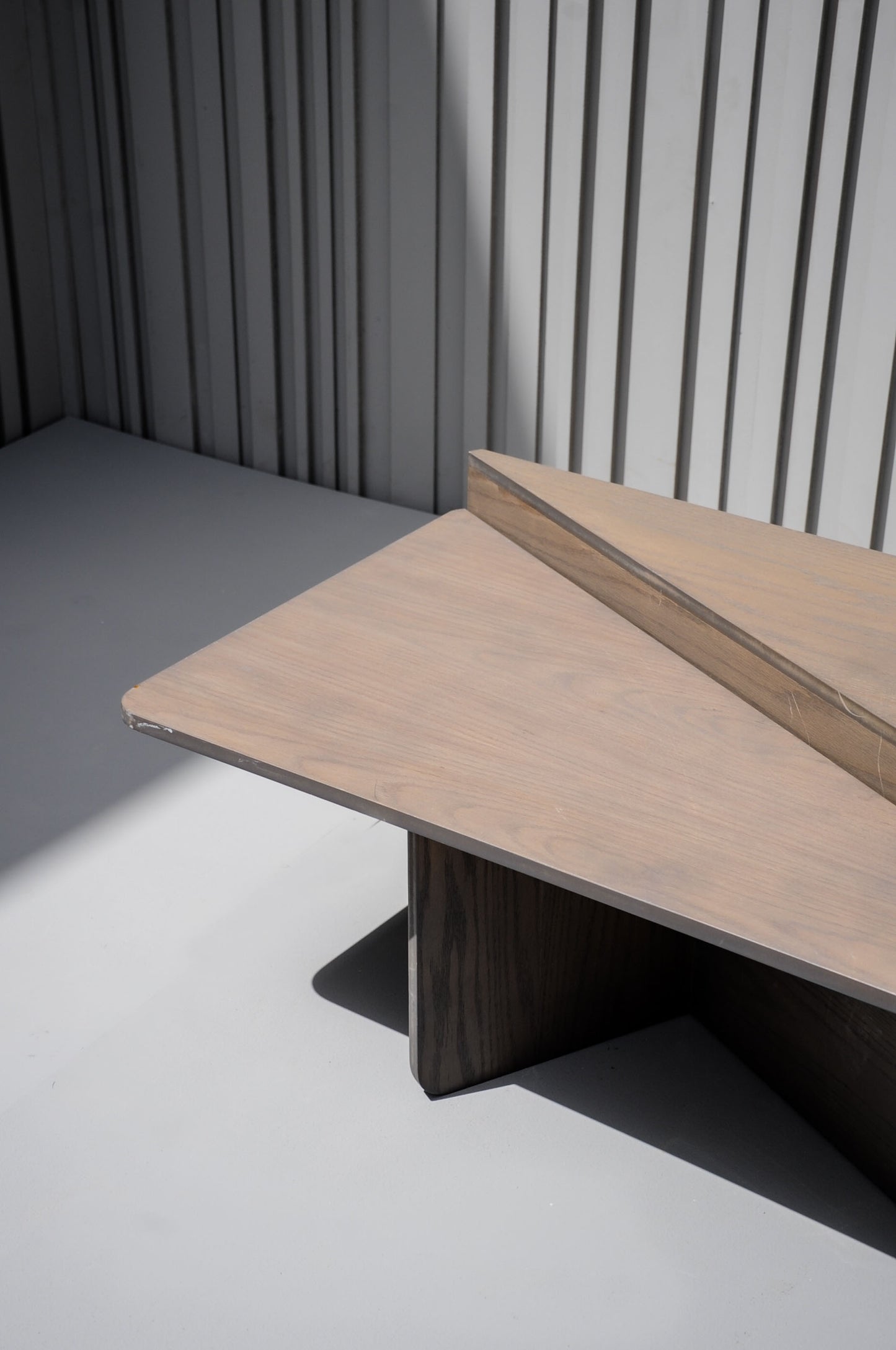 Angled Wooden Coffee Table