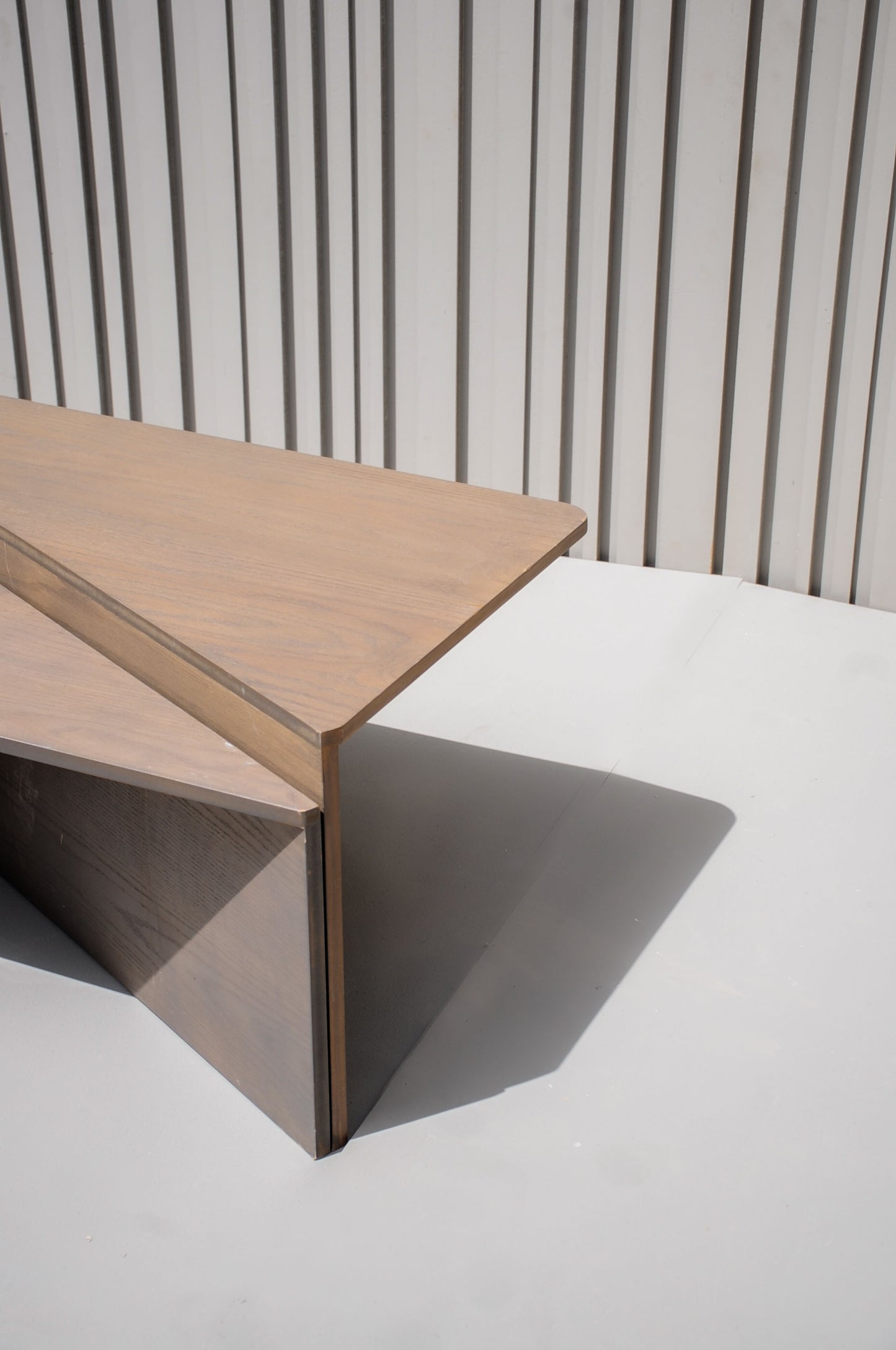 Angled Wooden Coffee Table