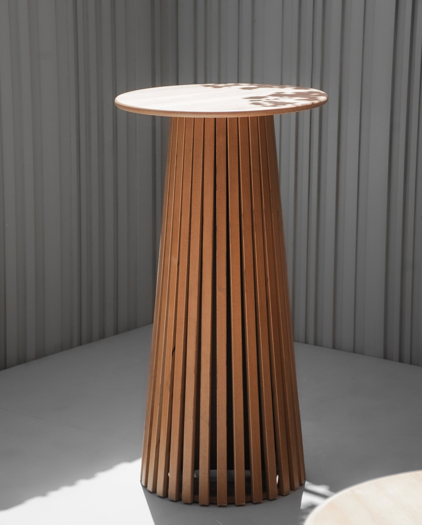 Round Wooden Cocktail Table