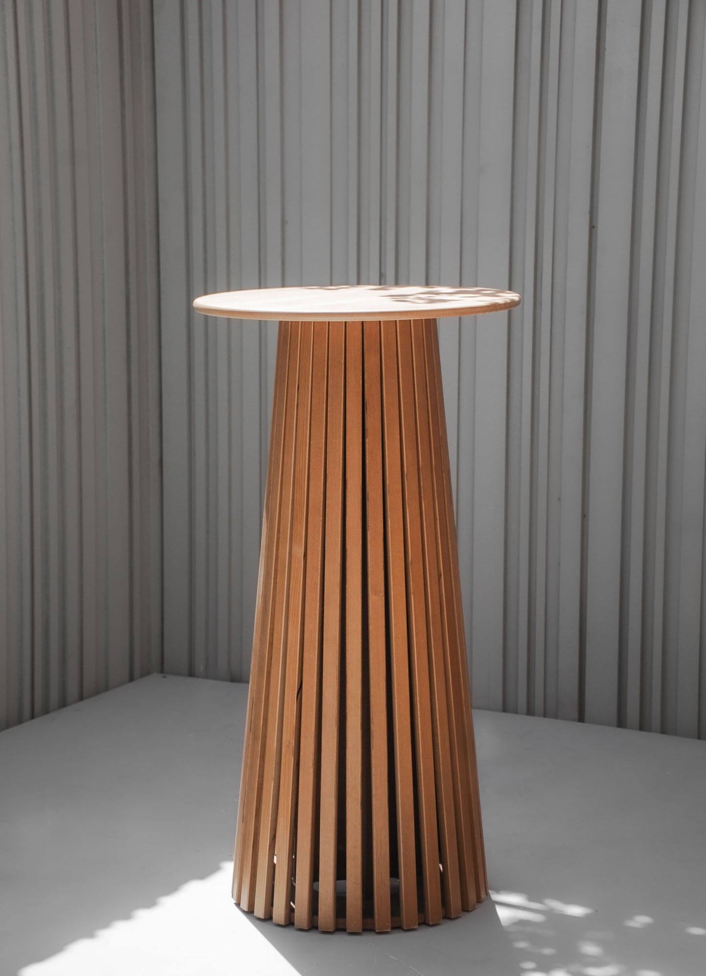 Round Wooden Cocktail Table