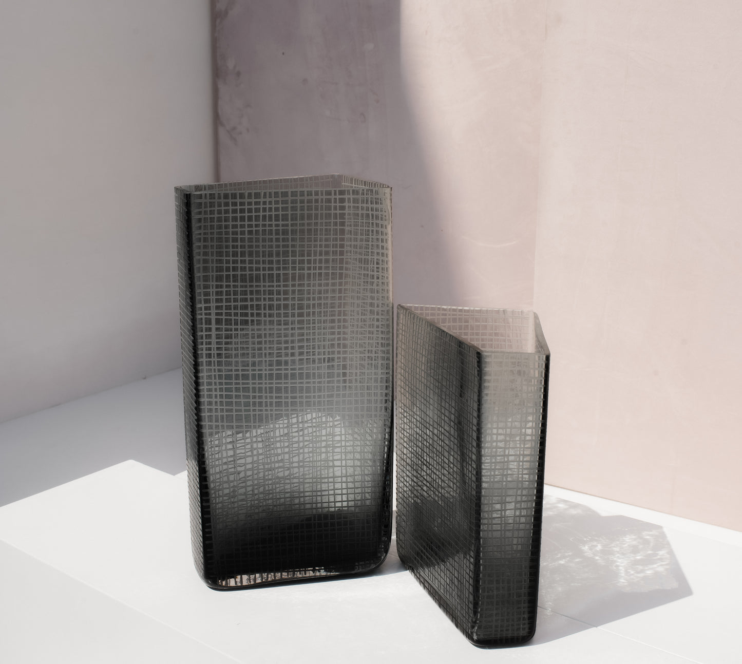 Black Prism Vase Set